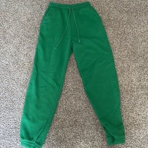 sweatpants from zara in a cute green color